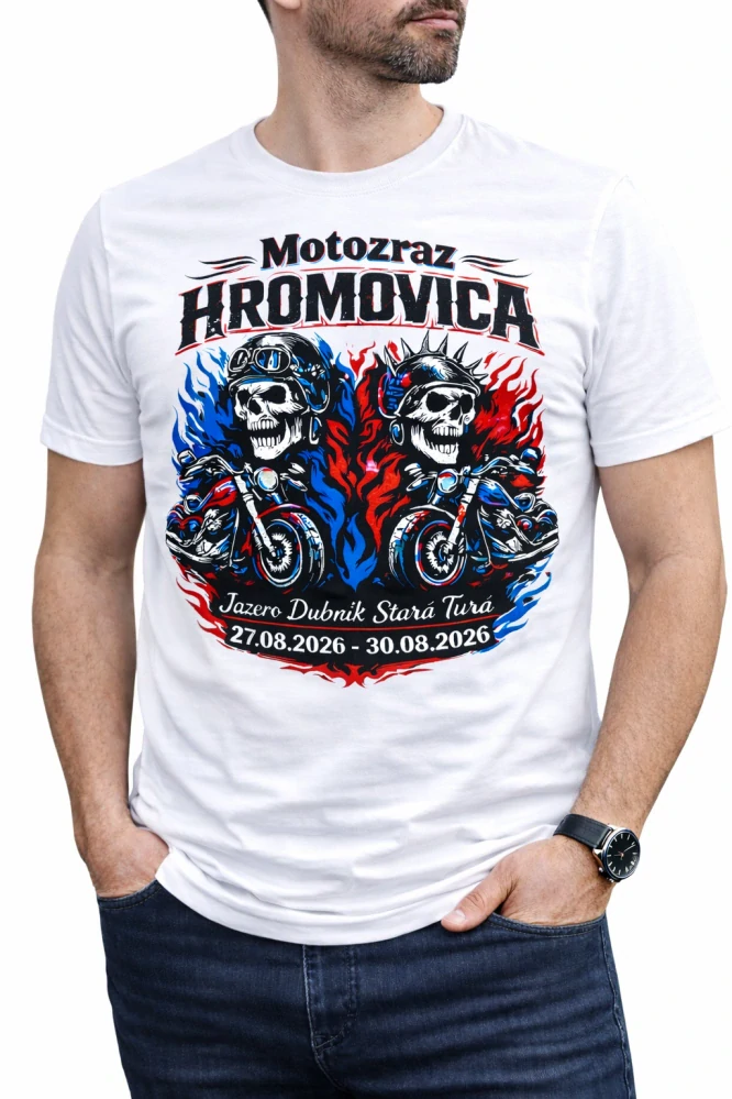 Tričko Motozraz Hromovica 2026 biele